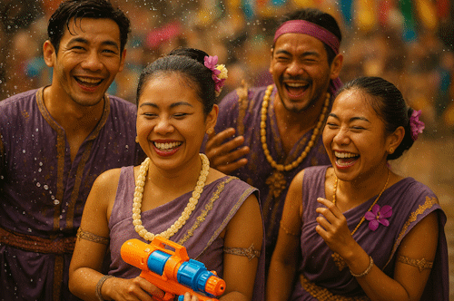 Maha Songkran Festival 2025: Freude und Tradition vereint - Thai Massage Blog Artikel Titelbild